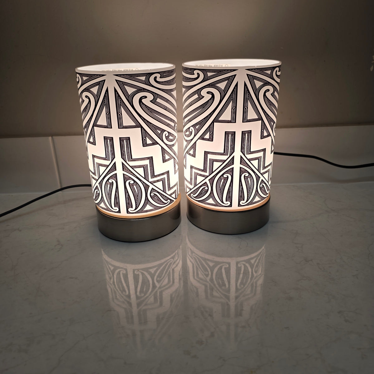 Maori design touch lamp - set 2 lamps (pre-order)