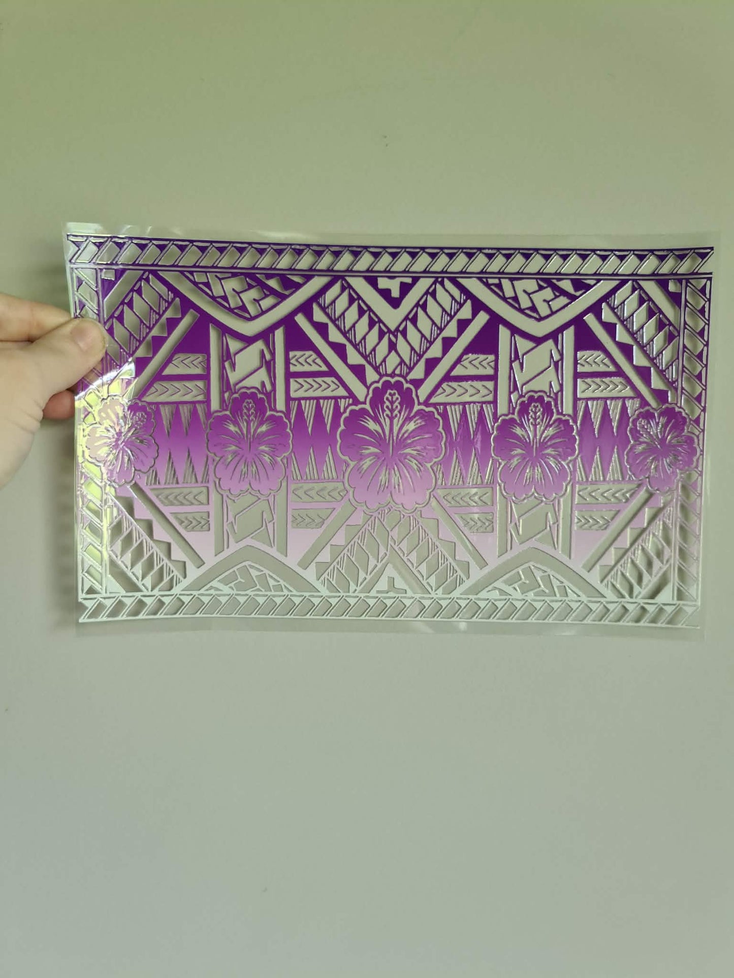 XL UV DTF DECAL MAORI DESIGN 28CMX17CM for touch lamps #213