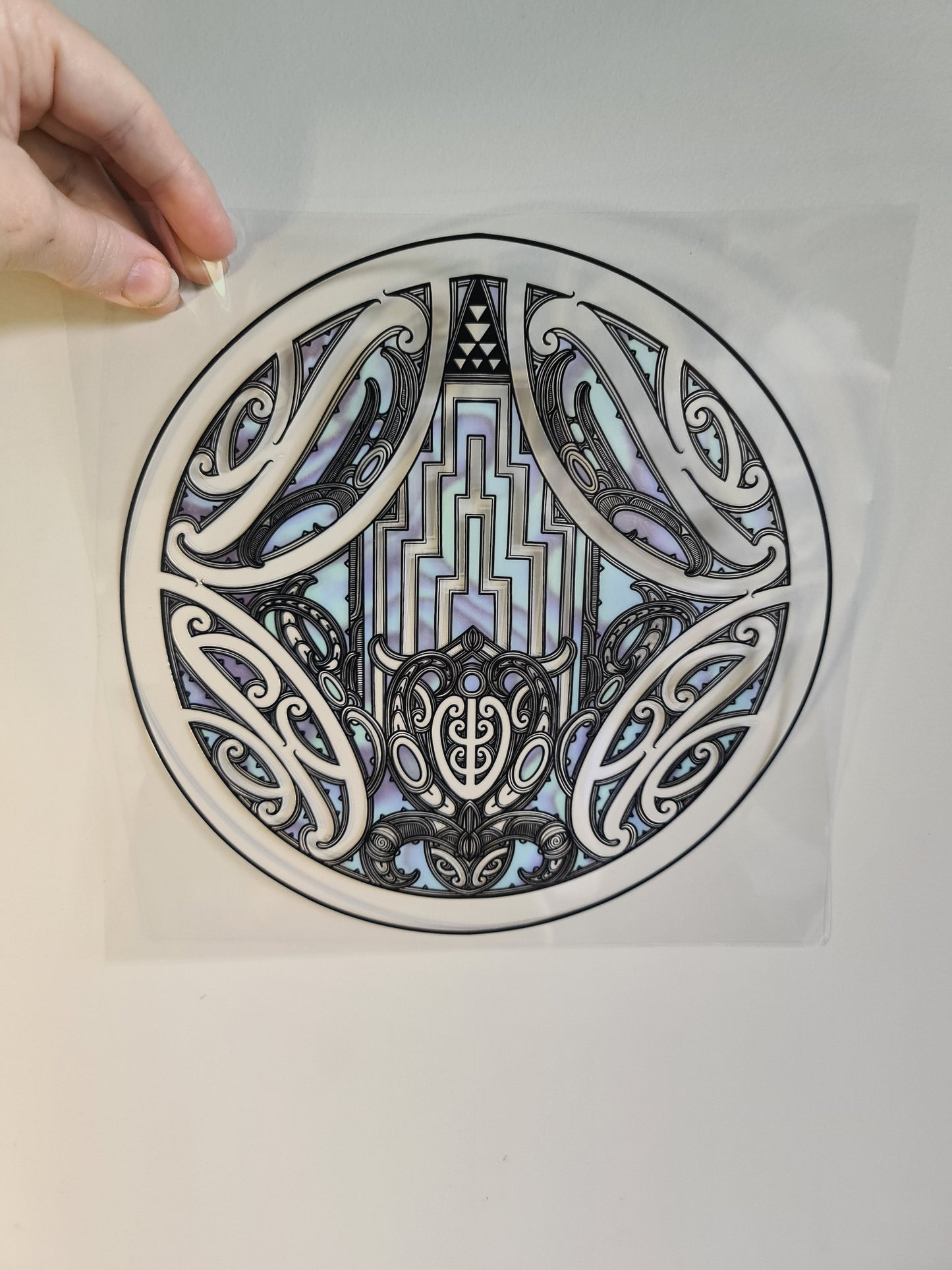 XL UV DTF DECAL MAORI DESIGN 24cm Window decal