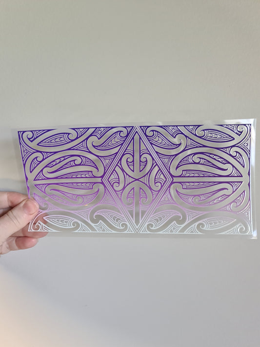 UV dtf Maori design 23cmx11cm 16oz wrap #1112