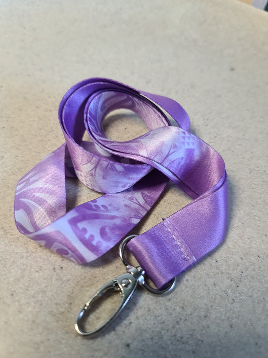 Custom lanyard Purple Koru