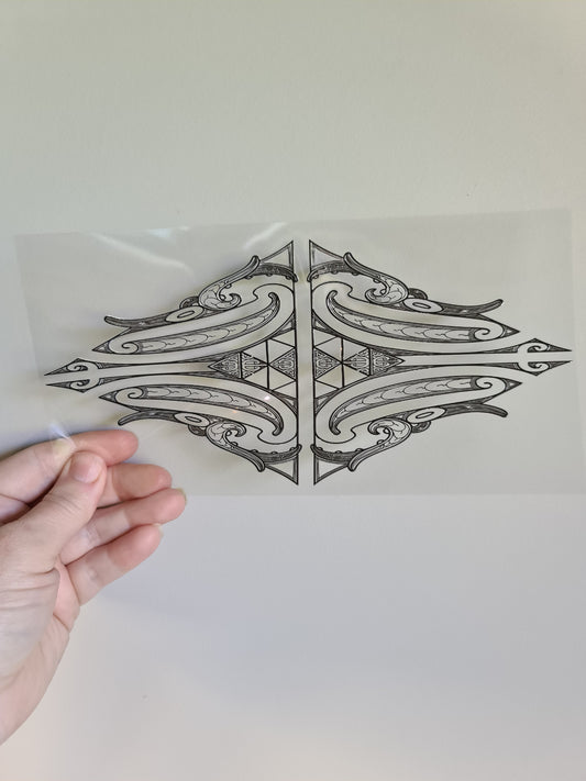 UV dtf Maori design 23cmx11cm 16oz wrap #1119