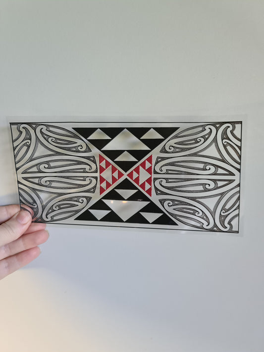 UV dtf Maori design 23cmx11cm 16oz wrap #1104