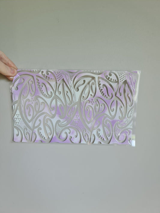 XL UV DTF DECAL MAORI DESIGN 28CMX17CM for touch lamps #59