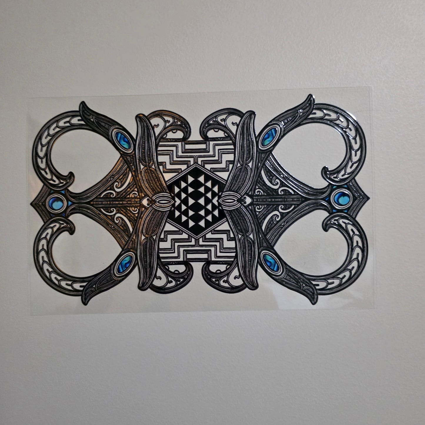 XL UV DTF DECAL MAORI DESIGN 28CMX17CM for touch lamps #271