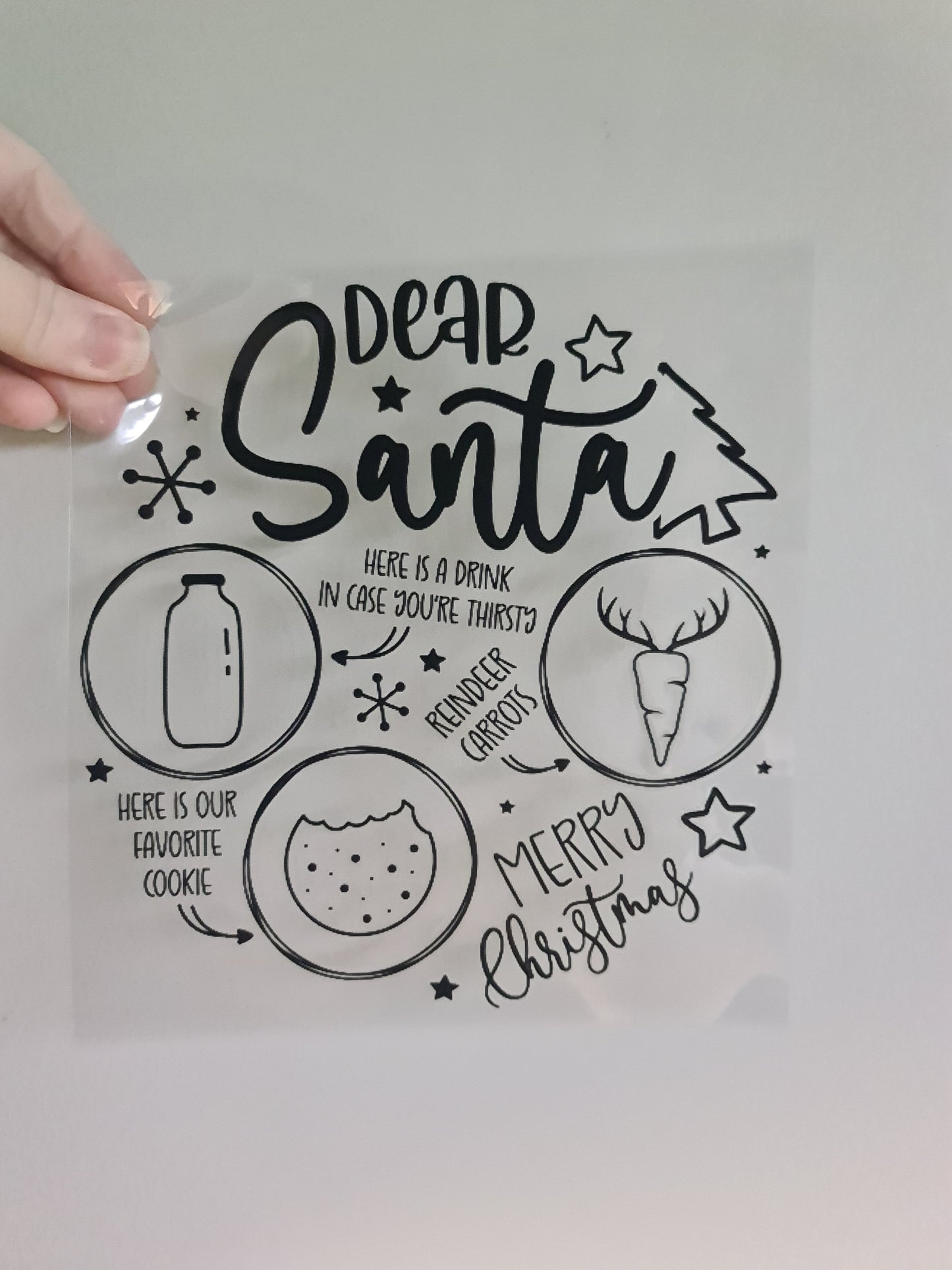 Santa Plate UV DTF 20cm #4