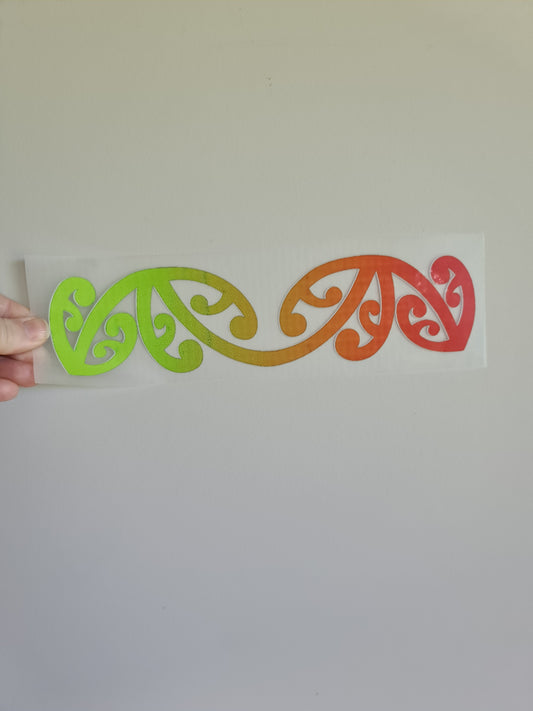 Sublimation custom Maori design Iron on 27cm