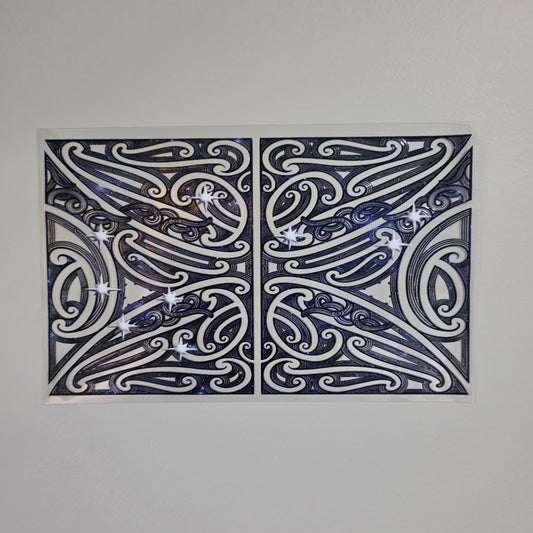 XL UV DTF DECAL MAORI DESIGN 28CMX17CM for touch lamps #308