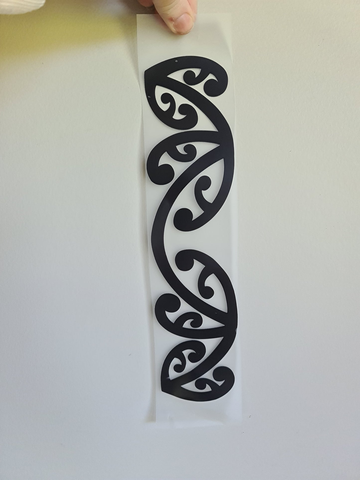Sublimation custom Maori design Iron on 30cm - Black