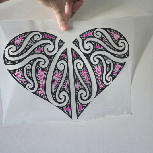 Maori design Iron on DTF 30cm