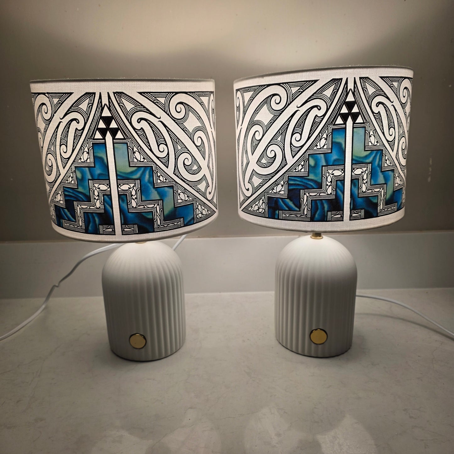 Maori design touch lamp - set 2 lamps