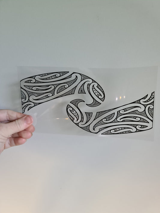 UV dtf Maori design 23cmx11cm 16oz wrap #1128