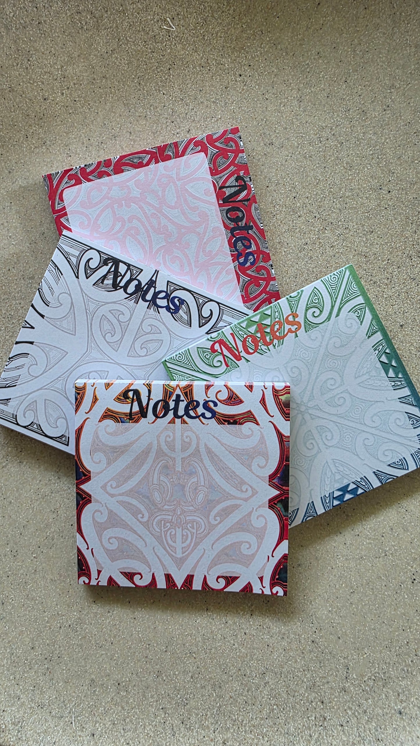 Maori design Sticky Note Pad ×4 pack 1 of each design