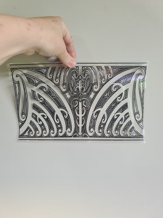 XL UV DTF DECAL MAORI DESIGN 28CMX17CM for touch lamps #100
