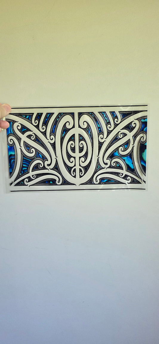 XL UV DTF DECAL MAORI DESIGN 28CMX17CM for touch lamps #162