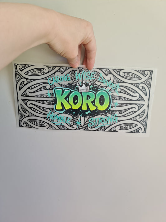 Sublimation custom Maori design Iron on 30cm