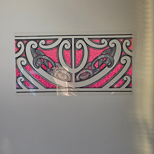 30cmx 15cm size UV DTF DECAL MAORI DESIGN for Table lamps #28