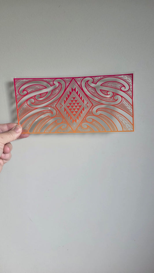 UV dtf transfer Maori design 24cmx11cm 16oz wrap #1596
