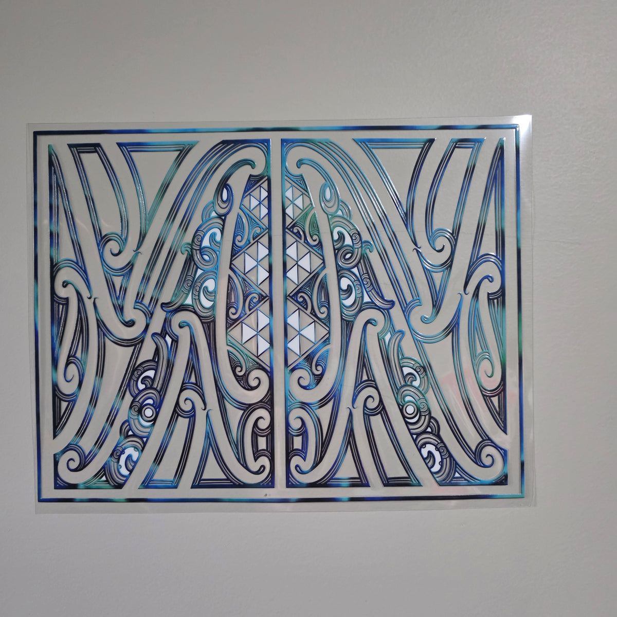 XL UV DTF DECAL MAORI DESIGN 30CMX23CM for Floor lamp size  #03