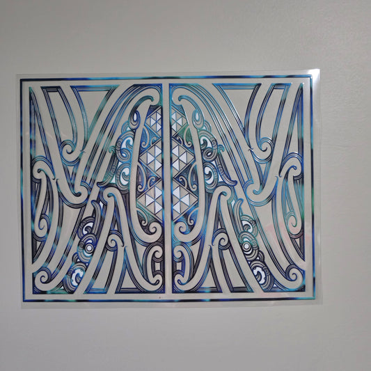 XL UV DTF DECAL MAORI DESIGN 30CMX23CM for Floor lamp size  #03