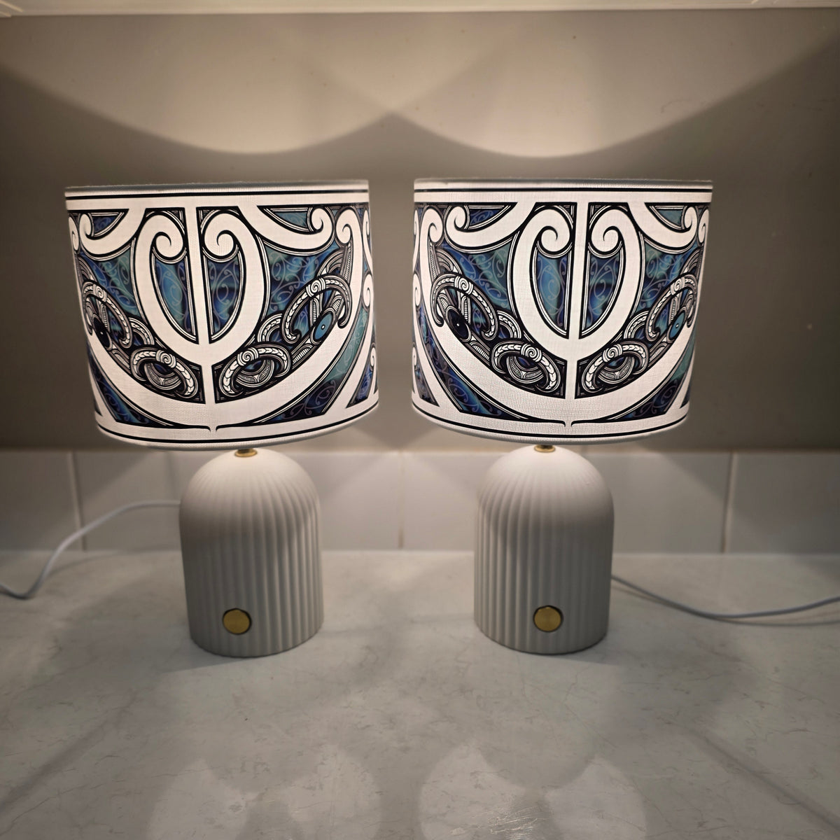 Maori design touch lamp - set 2 lamps