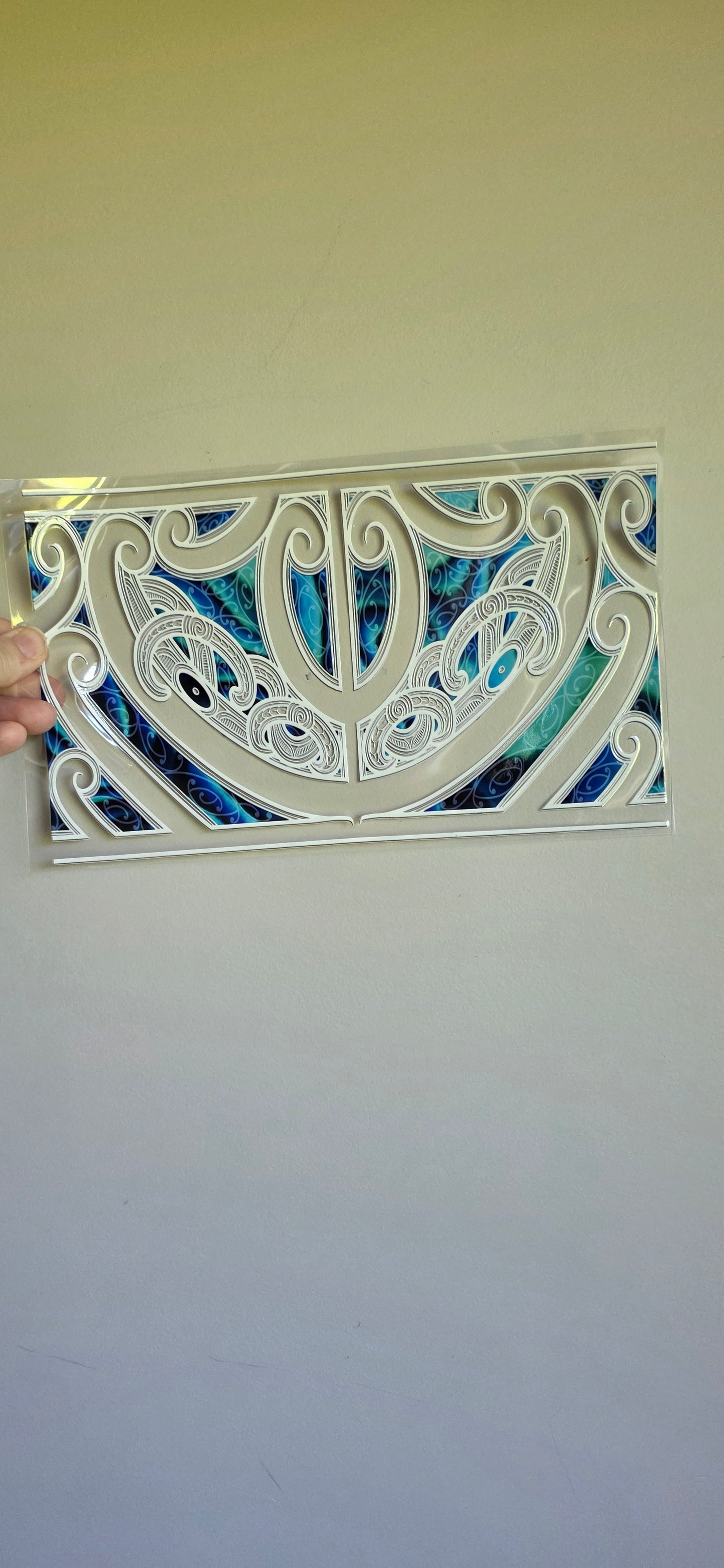 XL UV DTF DECAL MAORI DESIGN 28CMX17CM for touch lamps #144