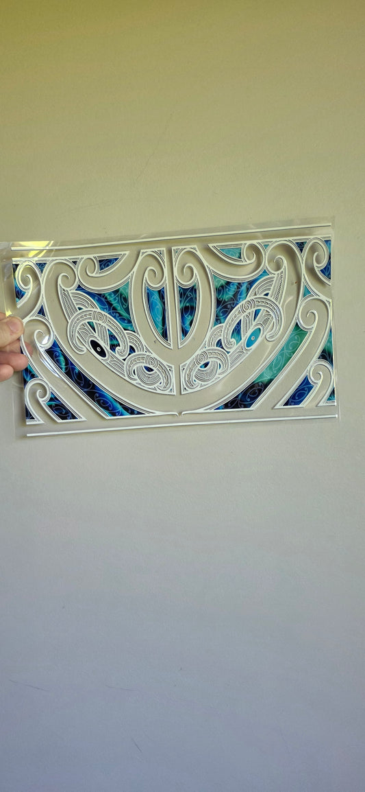 XL UV DTF DECAL MAORI DESIGN 28CMX17CM for touch lamps #144