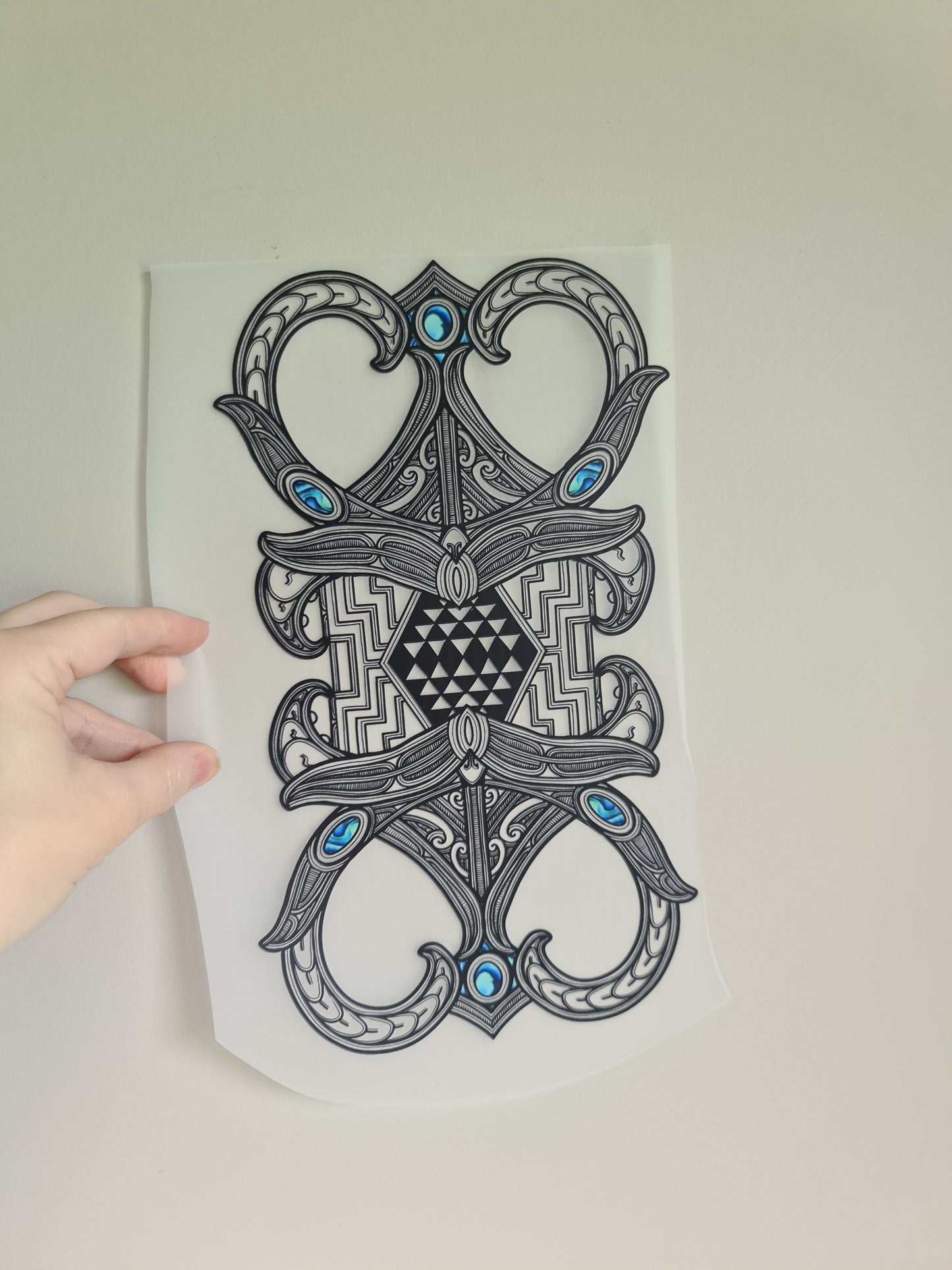 Sublimation custom Maori design Iron on 30cm