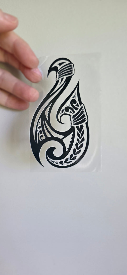 UV dtf transfer Maori design 6cmx11cm 16oz wrap #1640