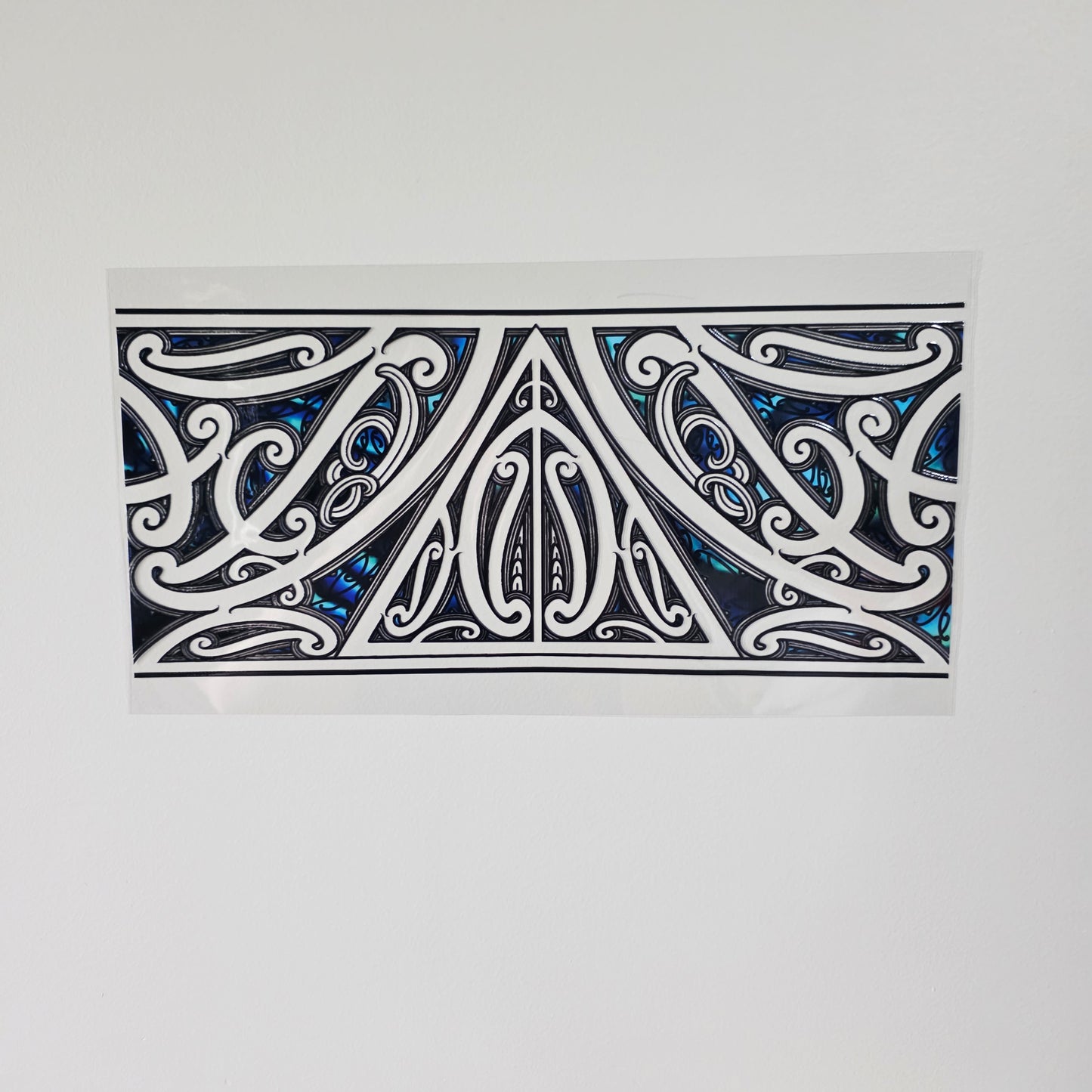 XL UV DTF DECAL MAORI DESIGN 38CMX17CM for touch lamps #09