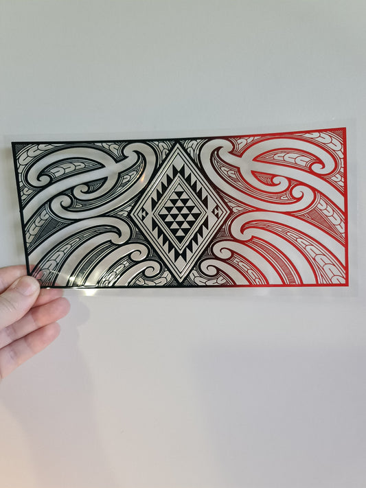 UV dtf Maori design 23cmx11cm 16oz wrap #896