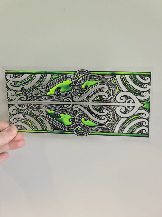 UV dtf transfer Maori design 23cmx11cm 16oz wrap #1179