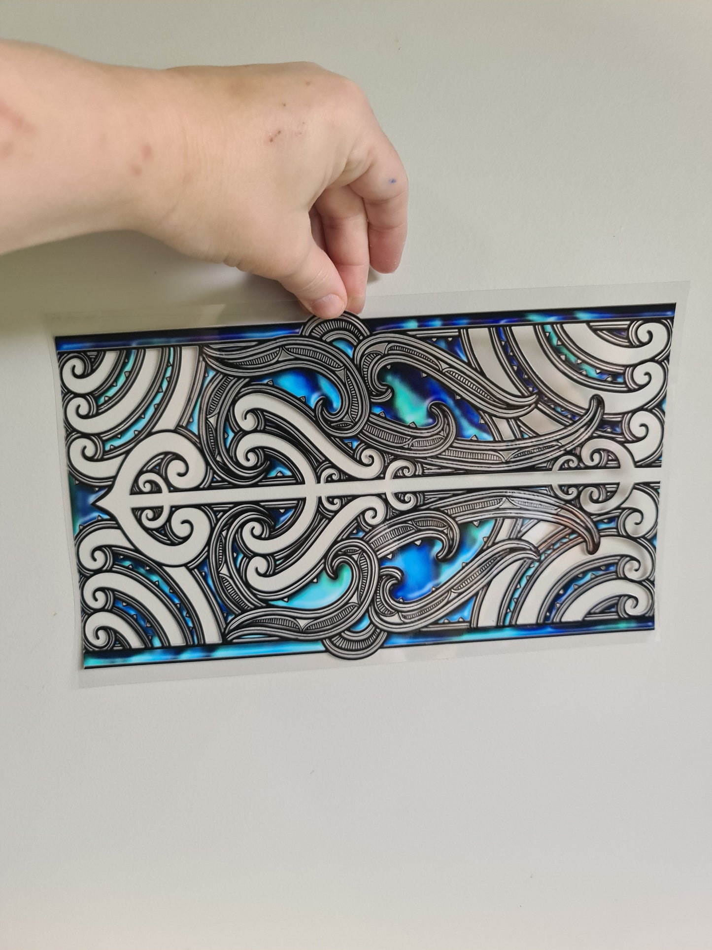 XL UV DTF DECAL MAORI DESIGN 28CMX17CM for touch lamps #74