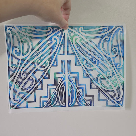 Maori design Iron on DTF 30cmx21cm
