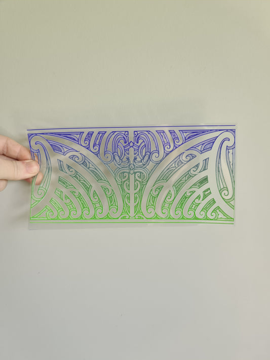 UV dtf transfer Maori design 23cmx11cm 16oz wrap #1296
