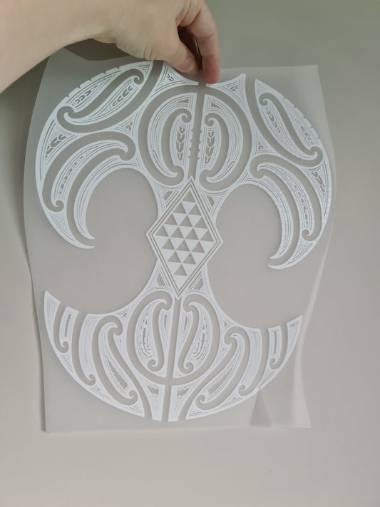 XL Sublimation custom Maori design Iron on 36cm