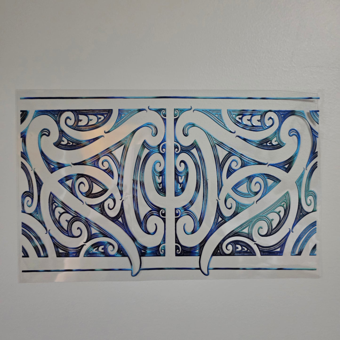 XL UV DTF DECAL MAORI DESIGN 28CMX17CM for touch lamps #256