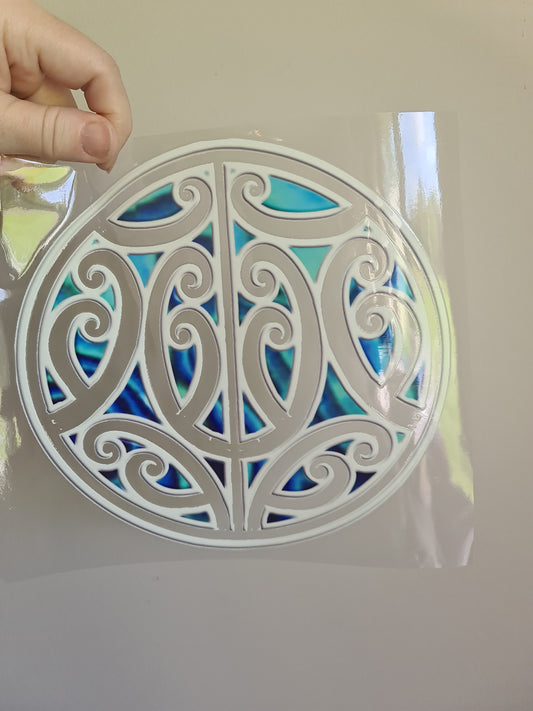 XL UV DTF DECAL MAORI DESIGN 20cm Window decal
