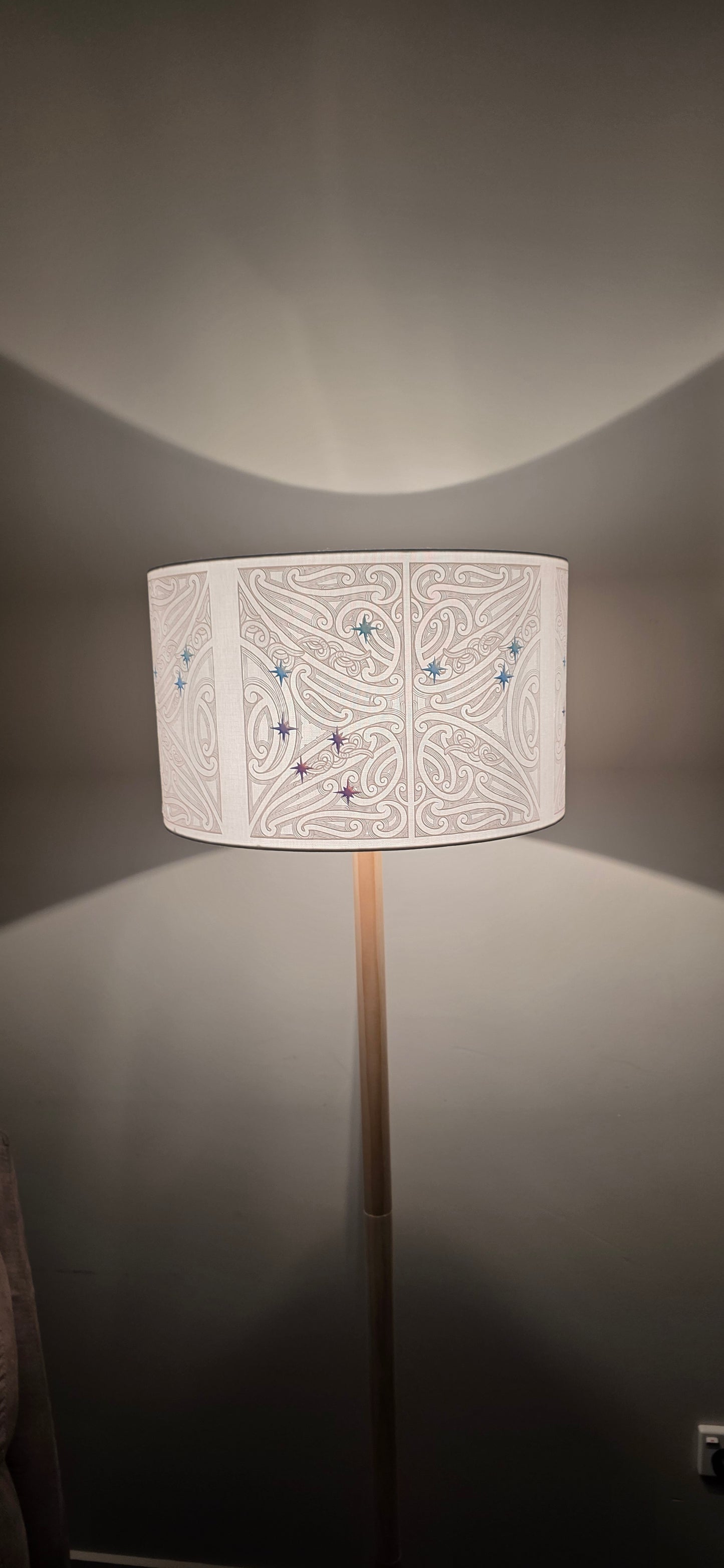 Maori Design Floor Lamp - matariki design - IN STOCk