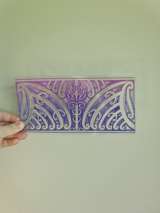 UV dtf transfer Maori design 23cmx11cm 16oz wrap #1373