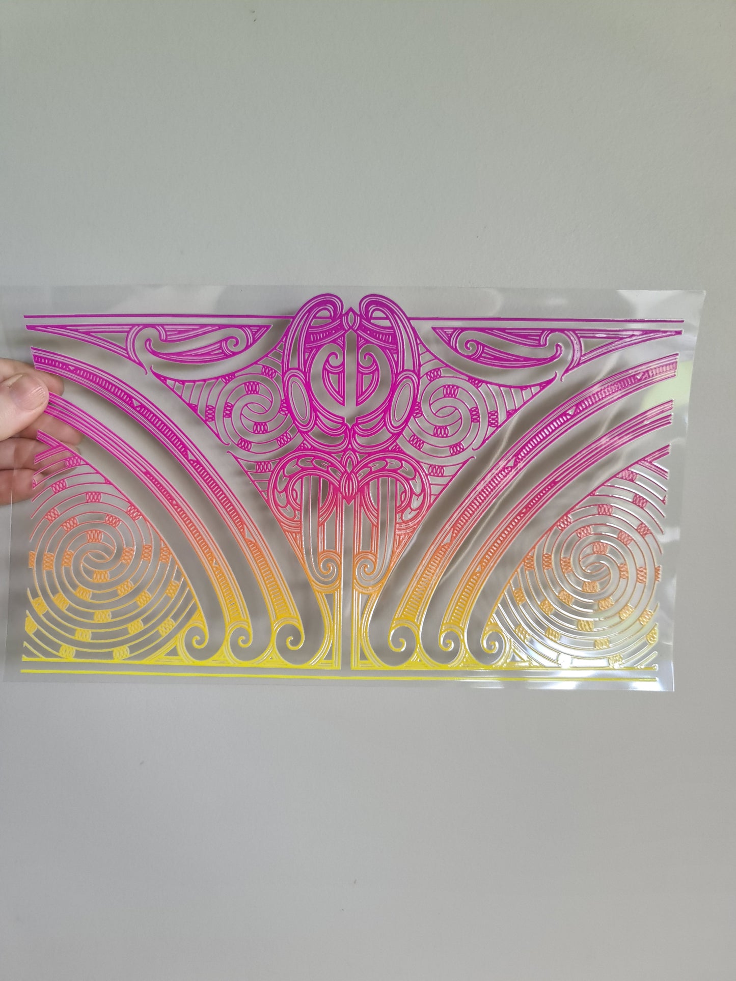 XL UV DTF DECAL MAORI DESIGN 28CMX17CM #31 for touch lamp