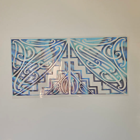 30cmx 15cm size UV DTF DECAL MAORI DESIGN for Table lamps #02