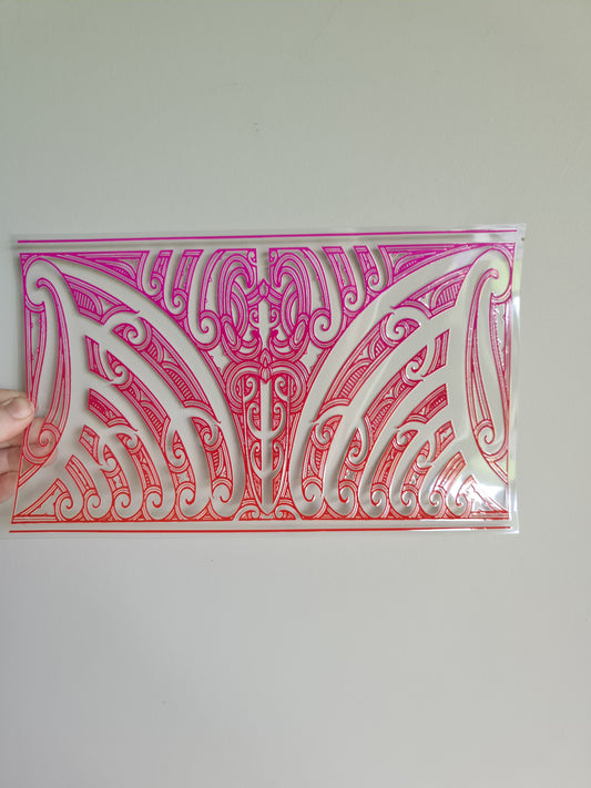 XL UV DTF DECAL MAORI DESIGN 28CMX17CM #21 for touch lamp