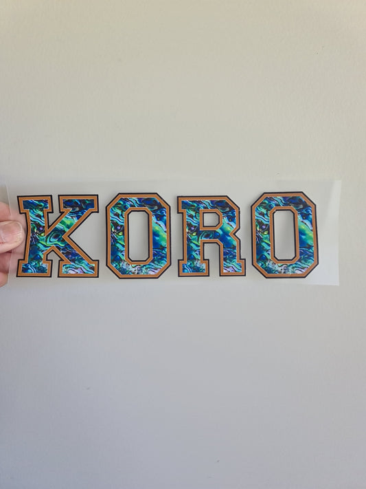 Sublimation custom Maori design Iron on 21cm Koro
