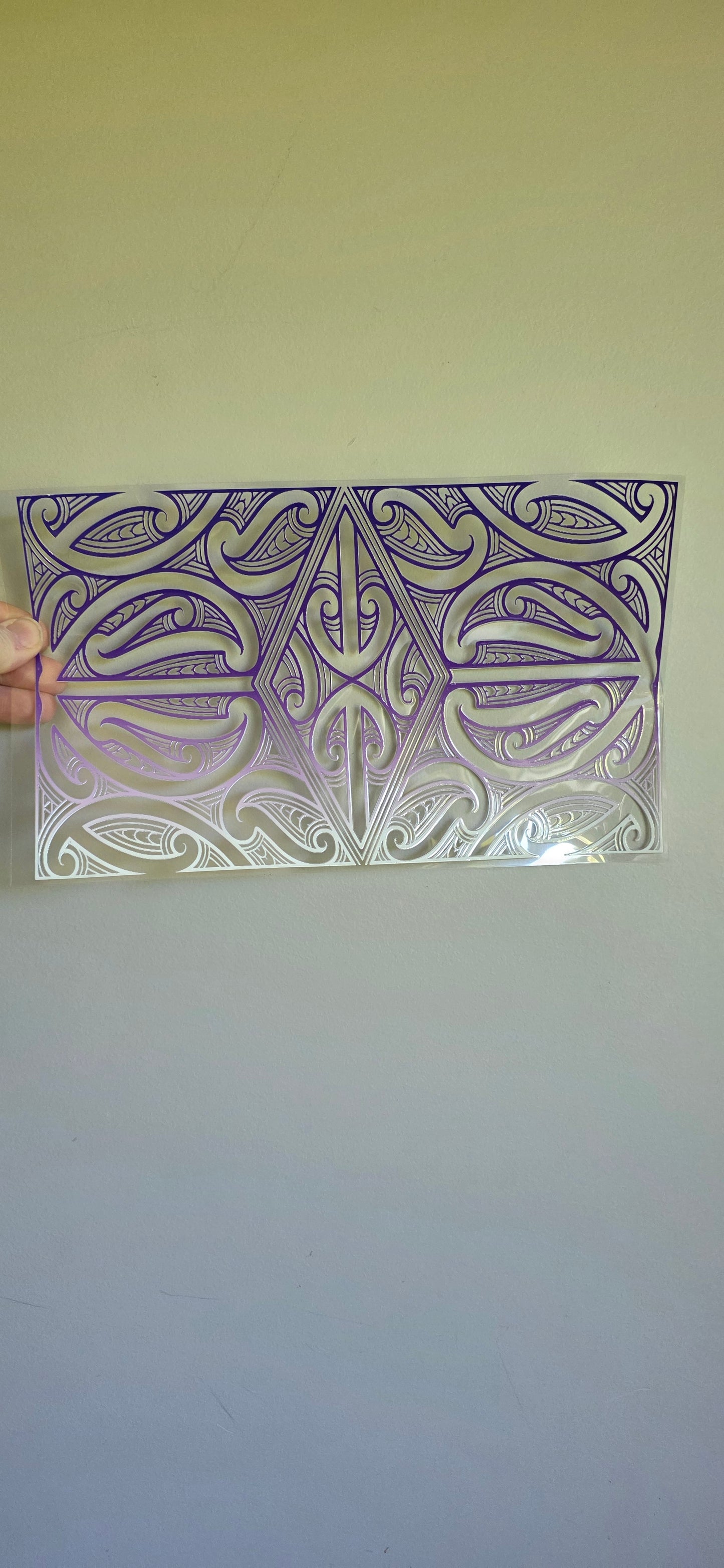 XL UV DTF DECAL MAORI DESIGN 28CMX17CM for touch lamps #153