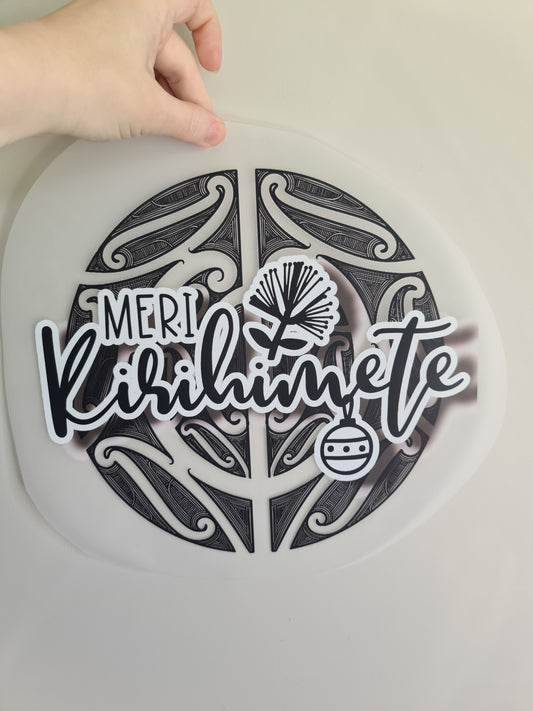 CHRISTMAS - Custom Maori design Iron on DTF 30cm for clothing