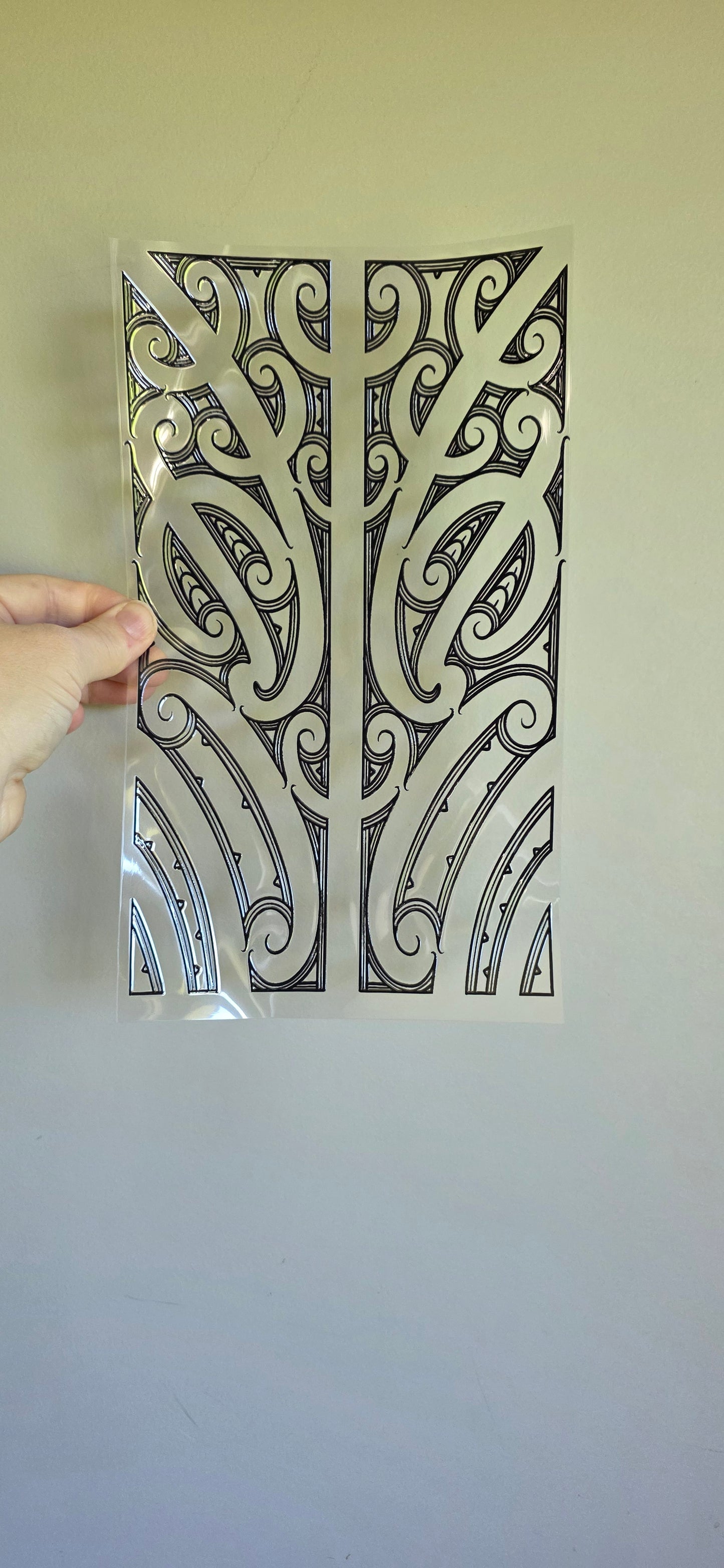 XL UV DTF DECAL MAORI DESIGN 28CMX17CM for touch lamps #173