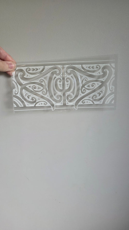 UV dtf transfer Maori design 24cmx11cm 16oz wrap #1581