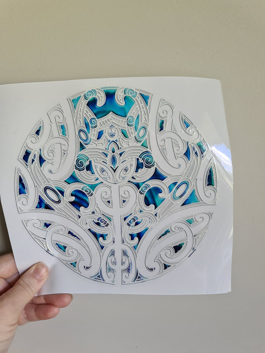XL UV DTF DECAL MAORI DESIGN 20cm Window decal
