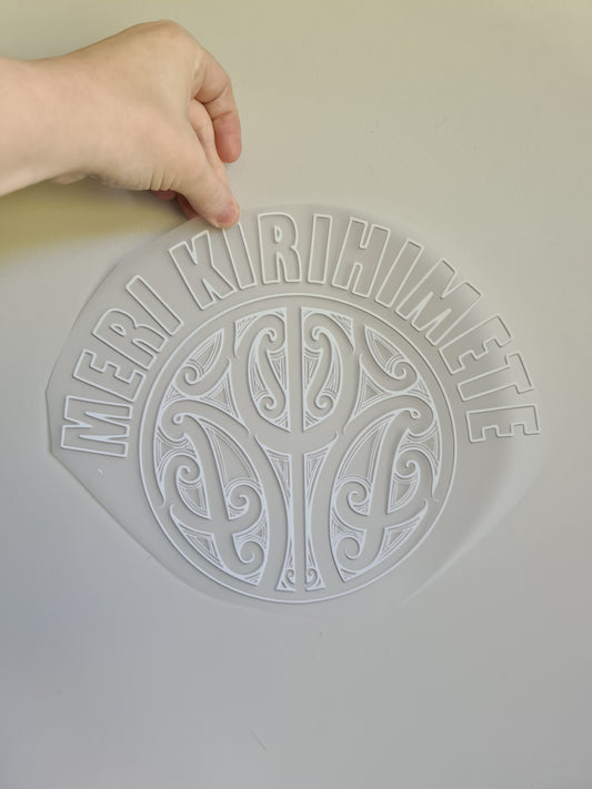 CHRISTMAS - Custom Maori design Iron on DTF 30cm for clothing